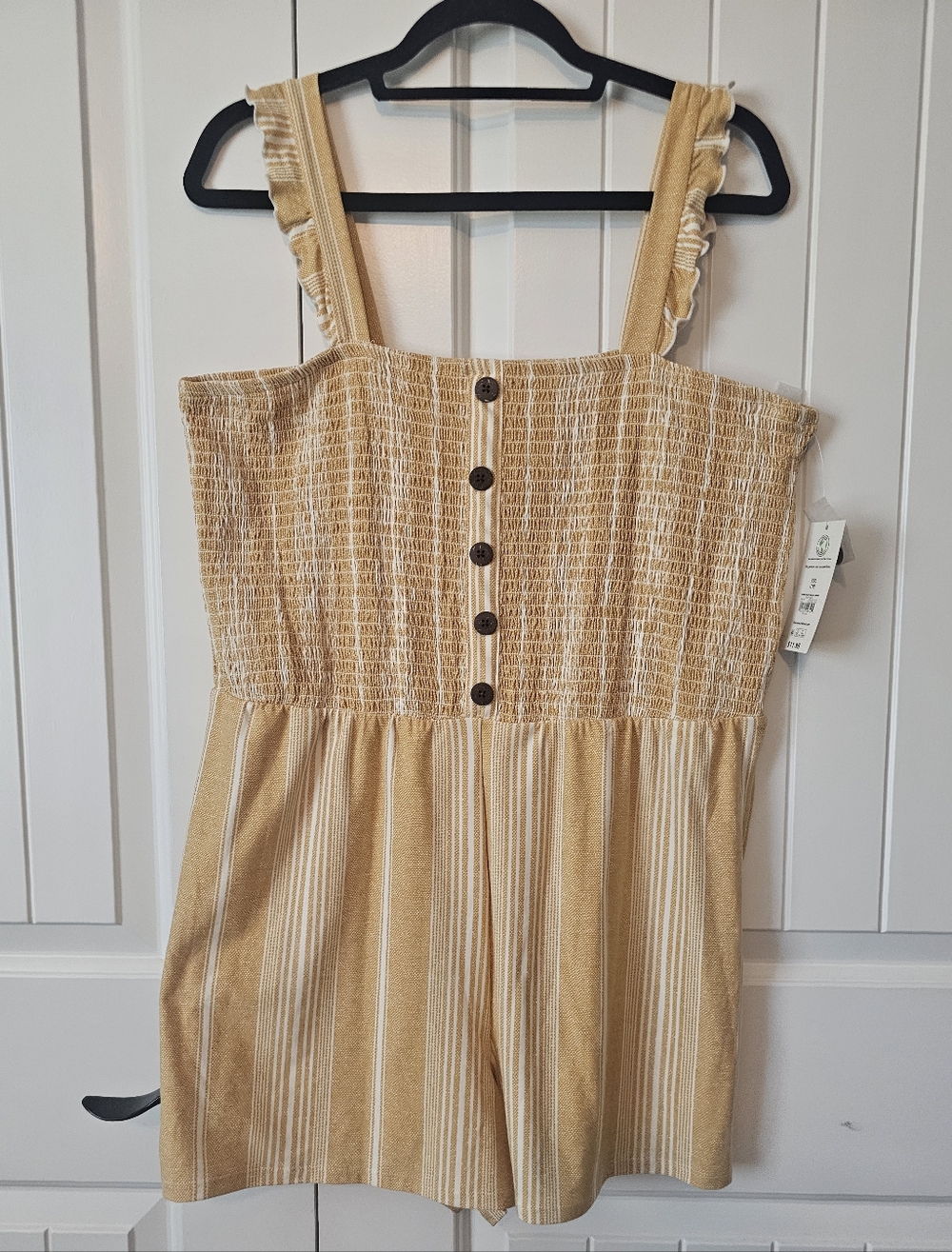 Sunshine Yellow Striped Romper